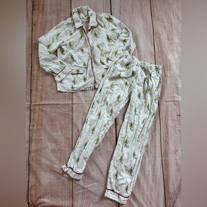 Dear Georgie Christmas 2 Piece Pajama Set Boys Size 10 Y Green Long Sleeve Girls